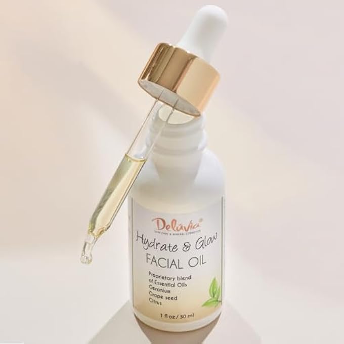 DELUVIA HYDRATE & GLOW FACIAL OIL, ESSENTIAL OILS FOR DRY SKIN, GOOD FOR SENSITIVE SKIN, DEEP MOISTURIZER, SKIN CARE BY DELUVIA - Image 2